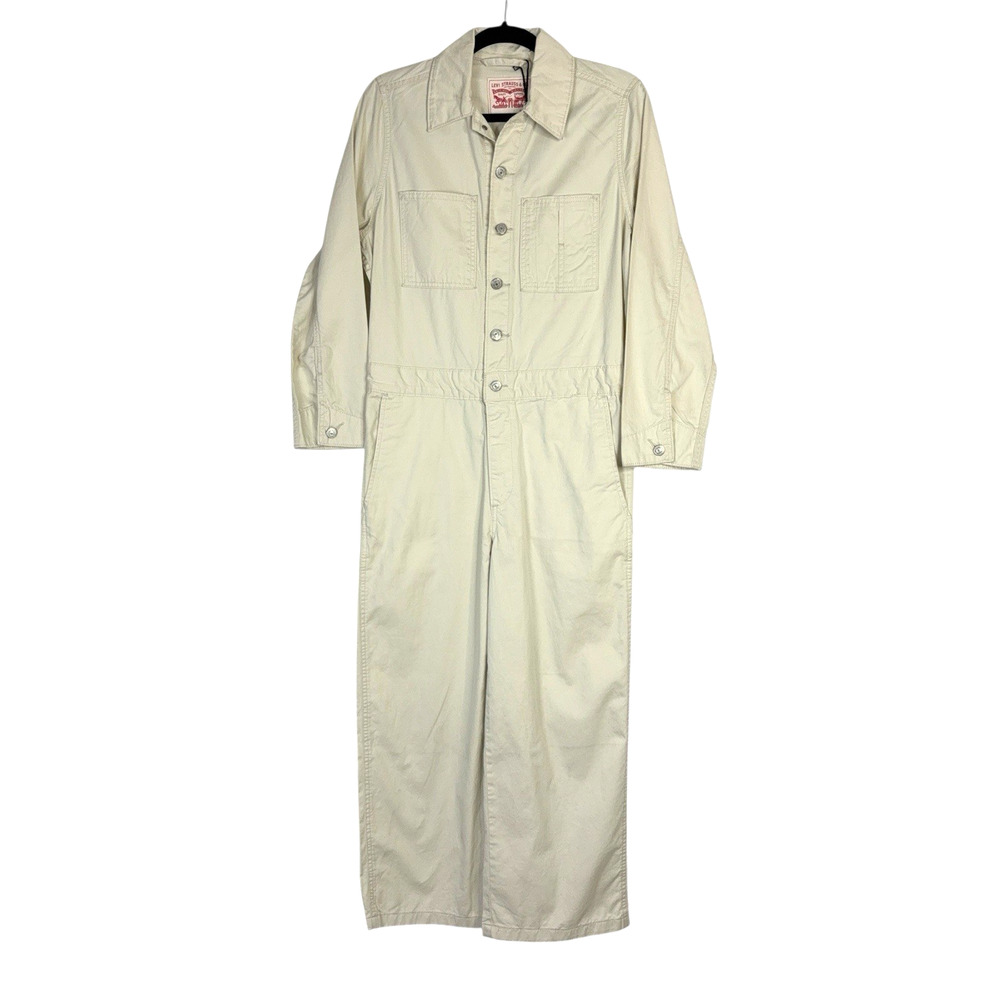 Levi's Khaki Flight Suit Small Off White Tab Wide Leg NWT Women's Size Small